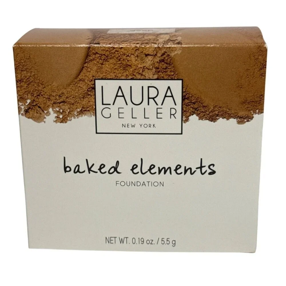 Laura Gellar Baked Elements Foundation 0725 Deep Warm Brown New in Box